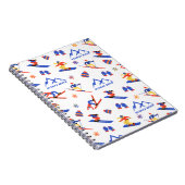 サンデーリバーメインスキースノーボードパターン ノートブック (右側)