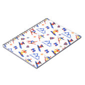 サンデーリバーメインスキースノーボードパターン ノートブック (左側)