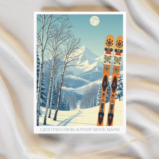 サンデーリバーメーンスキーリゾートハガキ ポストカード