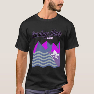 サンデーリバーメーンニューイングランドUsaスキースノーボードW Tシャツ