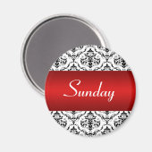 サンデーレッド – ダマスク磁石 マグネット (正面/裏面)