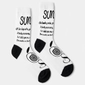 サンデー詩ソックス – トレンディーおもしろい, White&Black ソックス (右)