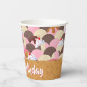 サンデー アイスクリーム 誕生日 紙コップ (裏面)