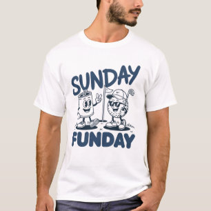 サンデー ファンデイ ゴルフ おもしろ ゴルファー レトロ Tシャツ