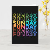 サンデー・ファンデー・レインボー・フェード・カラー・パーティー カード (黄色い花)
