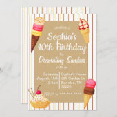 サンデ飾ス誕生日招待状 招待状 (正面/裏面)