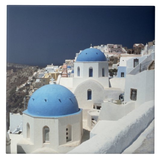 サントイリーニ島ギリシャ陶磁器タイル タイル (正面)