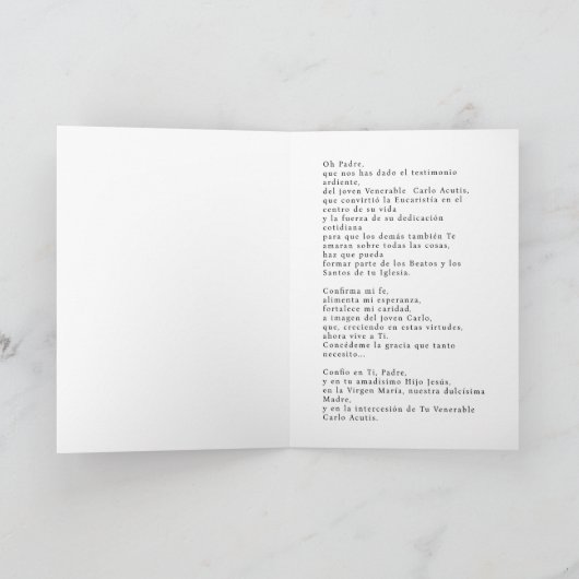 サントカルロアクチュス カード (内部)