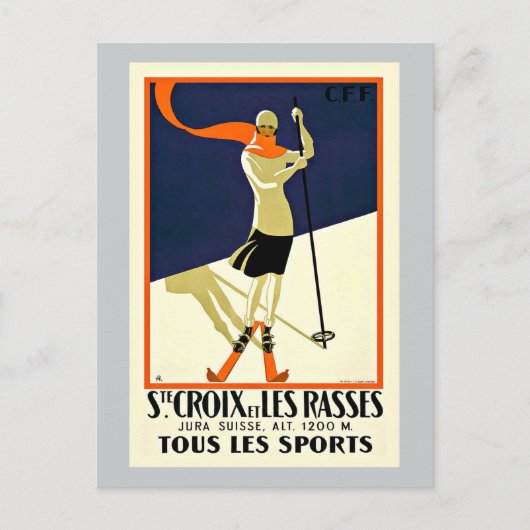 サントクロワレラッススキースポーツトラベル ポストカード (正面)