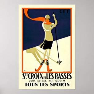サントクロワレラッセススキースポーツ ポスター