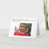 サントッシュとサラのアナウンスカード 案内状 (裏面)