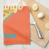 サントドミンゴカリブのドミニカ共和国レトロ キッチンタオル (四つ折り)