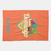 サントドミンゴカリブのドミニカ共和国レトロ キッチンタオル (横)