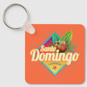 サントドミンゴカリブのドミニカ共和国レトロ キーホルダー (正面)