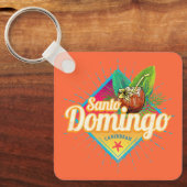 サントドミンゴカリブのドミニカ共和国レトロ キーホルダー (正面)