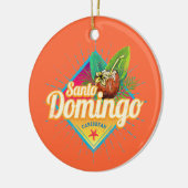 サントドミンゴカリブのドミニカ共和国レトロ セラミックオーナメント (左)
