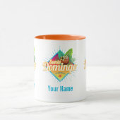サントドミンゴカリブのドミニカ共和国レトロ マグカップ (中央)