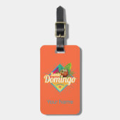 サントドミンゴカリブのドミニカ共和国レトロ ラゲッジタグ (正面縦)