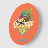 サントドミンゴカリブのドミニカ共和国レトロ ラージ壁時計 (傾斜)