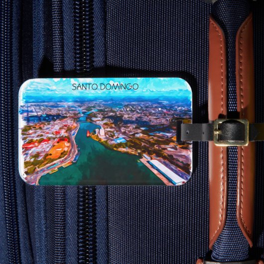 サントドミンゴドミニカ共和国パノラマビュー ラゲッジタグ (正面インサイチュ4)