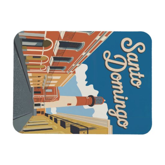 サントドミンゴドミニカ共和国ヴィンテージ マグネット (横)