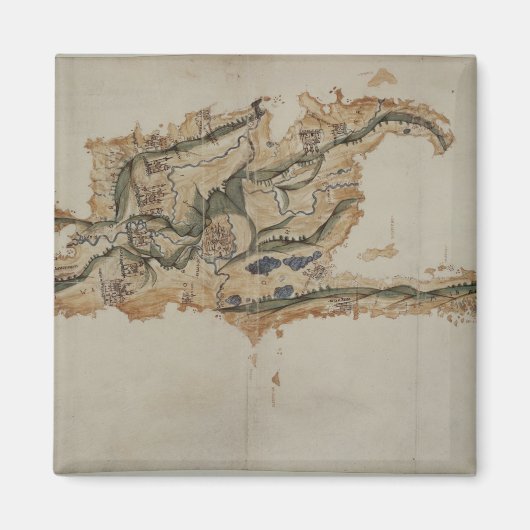 サントドミンゴ島の地図 マグネット (正面)