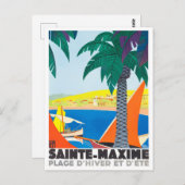 サントマキシムフランスヴィンテージ旅行 ポストカード (正面/裏面)