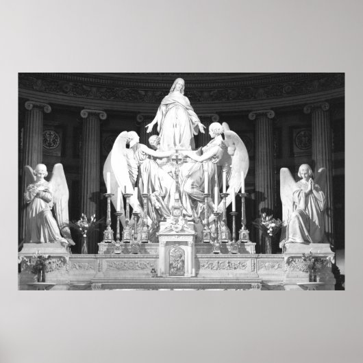 サントマリー・マドレーヌパリマドレーヌ彫刻 ポスター (正面)