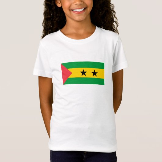 サントメプリンシペの旗 Tシャツ (正面)