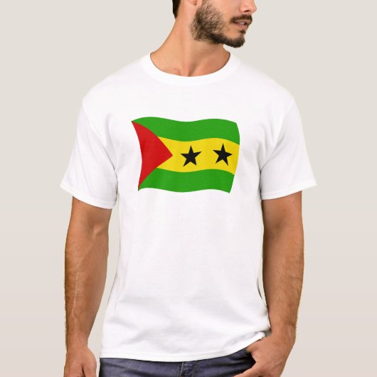 サントメプリンシペ国旗シャツ Tシャツ (正面)