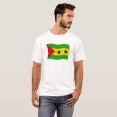 サントメプリンシペ国旗シャツ Tシャツ (正面フル)
