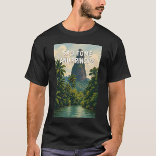 サントメプリンシペ島 イラスト 旅行 アート Tシャツ