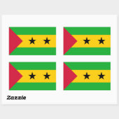 サントメ国旗、サントメ・プリンシペ国旗 長方形シール (シート)