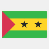 サントメ国旗、サントメ・プリンシペ国旗 長方形シール (正面)