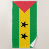 サントメ・プリンシペの国旗 ビーチタオル (正面)