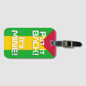 サントメ・プリンシペ国おもしろい旗 ラゲッジタグ (正面横)