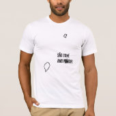 サントメ・プリンシペ国地図ラインランド縁ど Tシャツ (正面)