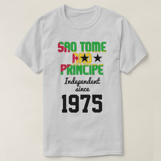 サントメ・プリンシペ国旗の独立 Tシャツ (デザイン正面)