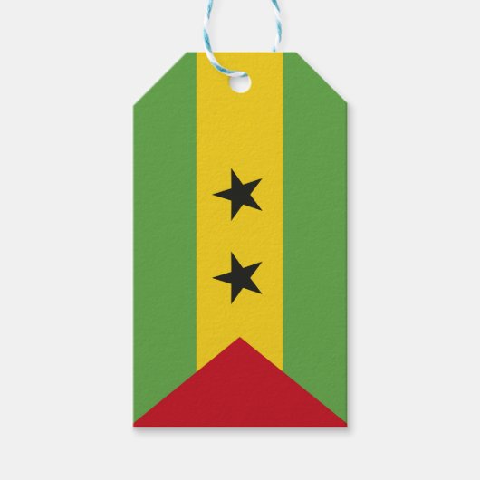 サントメ・プリンシペ国旗 ギフトタグ (正面)