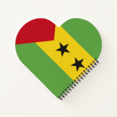 サントメ・プリンシペ国旗 ノートブック (裏面)