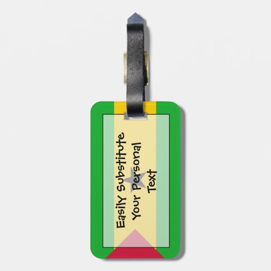 サントメ・プリンシペ簡単ID個人国旗 ラゲッジタグ (裏面縦)