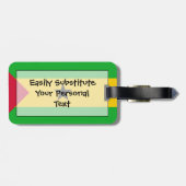 サントメ・プリンシペ簡単ID個人国旗 ラゲッジタグ (裏面横)