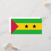 サントメ・プリンシペ(サントメ・プリンシペ)国旗 カード (正面/裏面インサイチュ)