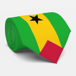 サントメ・プリンシペ（サントメ・プリンシペ）国旗 ネクタイ