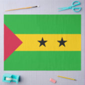 サントメ・プリンシペ(サントメ・プリンシペ)国旗 薄葉紙 (クラフト)
