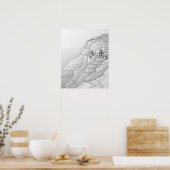 サントリコンテンポラリーニ・ラインアートin白黒 ポスター (キッチン)