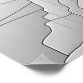 サントリコンテンポラリーニ・ラインアートin白黒 ポスター (角)