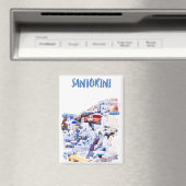 サントリスタイリッシュニギリシャ水の色絵を描の数 マグネット (インサイチュ (食洗機))