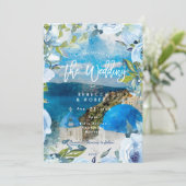 サントリニギリシャフローラ夏結婚式招待状 招待状 (スタンド正面)