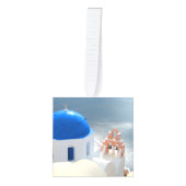 サントリニ午後の太陽 キューブオーナメント (正面)